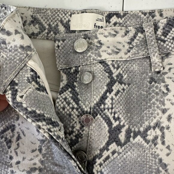 Wilfred Free Jeans Kelsey Pants Snakeskin Pants Size 4 Utility High Waist - Picture 2 of 12